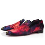 Dandy Chick Loafers Roses Printed Crepe Satin Multicolor
