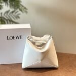 Puzzle Fold pouch in shiny nappa calfskin