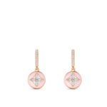 B Blossom Earrings, Pink Gold, White Gold, Pink Opal And Diamonds