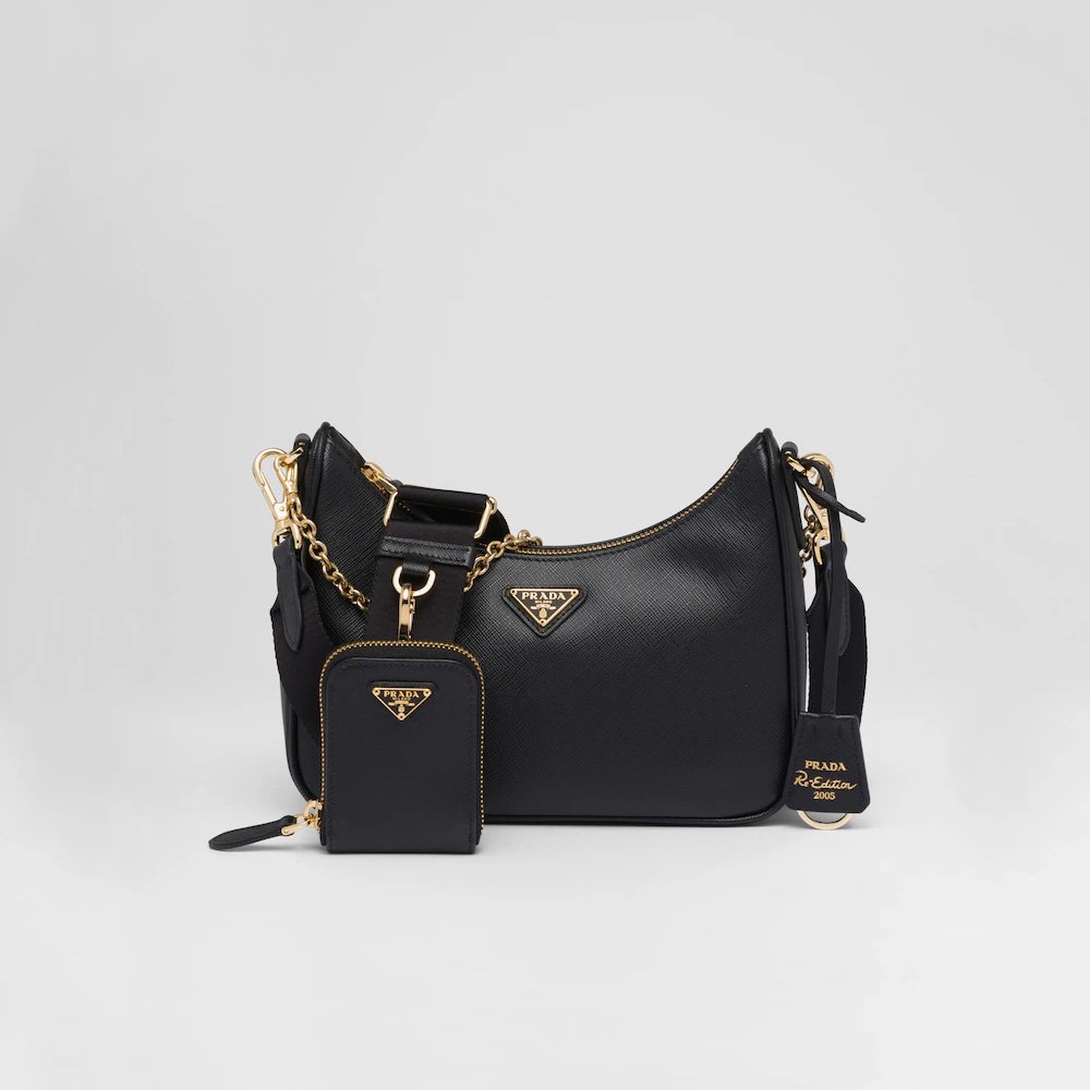 6614255e4fc6b446aaa990dcef42b22c.jpeg Re-Edition 2005 Saffiano leather bag - Image 1