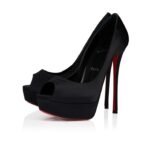 Lady Peep Suola Strass 150 mm Crepe Satin Black
