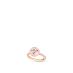 B Blossom Ring, Pink Gold, White Gold, Pink Opal And Pave Diamond