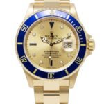 Rolex Submariner 16618 Yellow Gold Champagne Dial 40mm Mens Watch