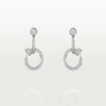 JUSTE UN CLOU EARRINGS, DOUBLE, PAVED