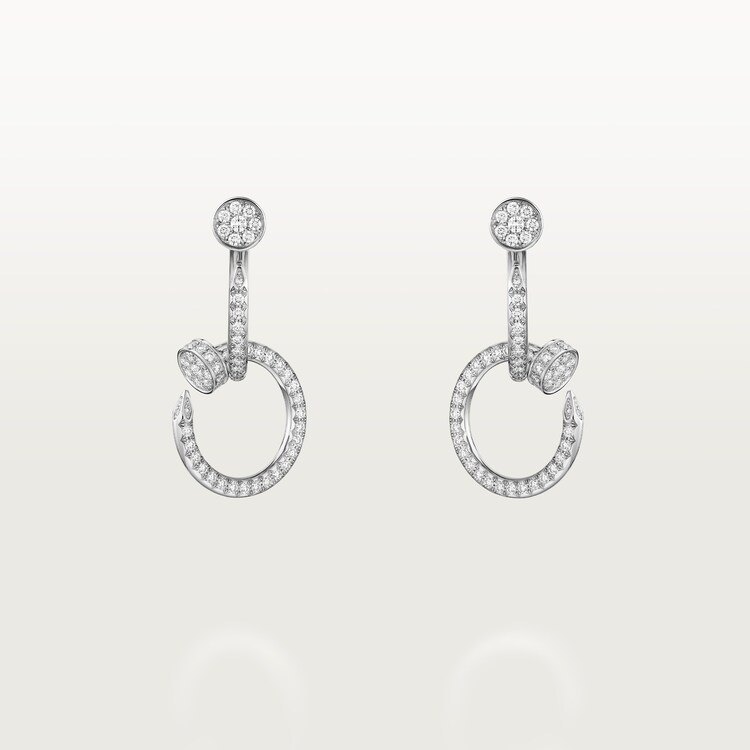 6a3cab4f7dd7dafb020cdacf6de9202e-1.png JUSTE UN CLOU EARRINGS, DOUBLE, PAVED - Image 1