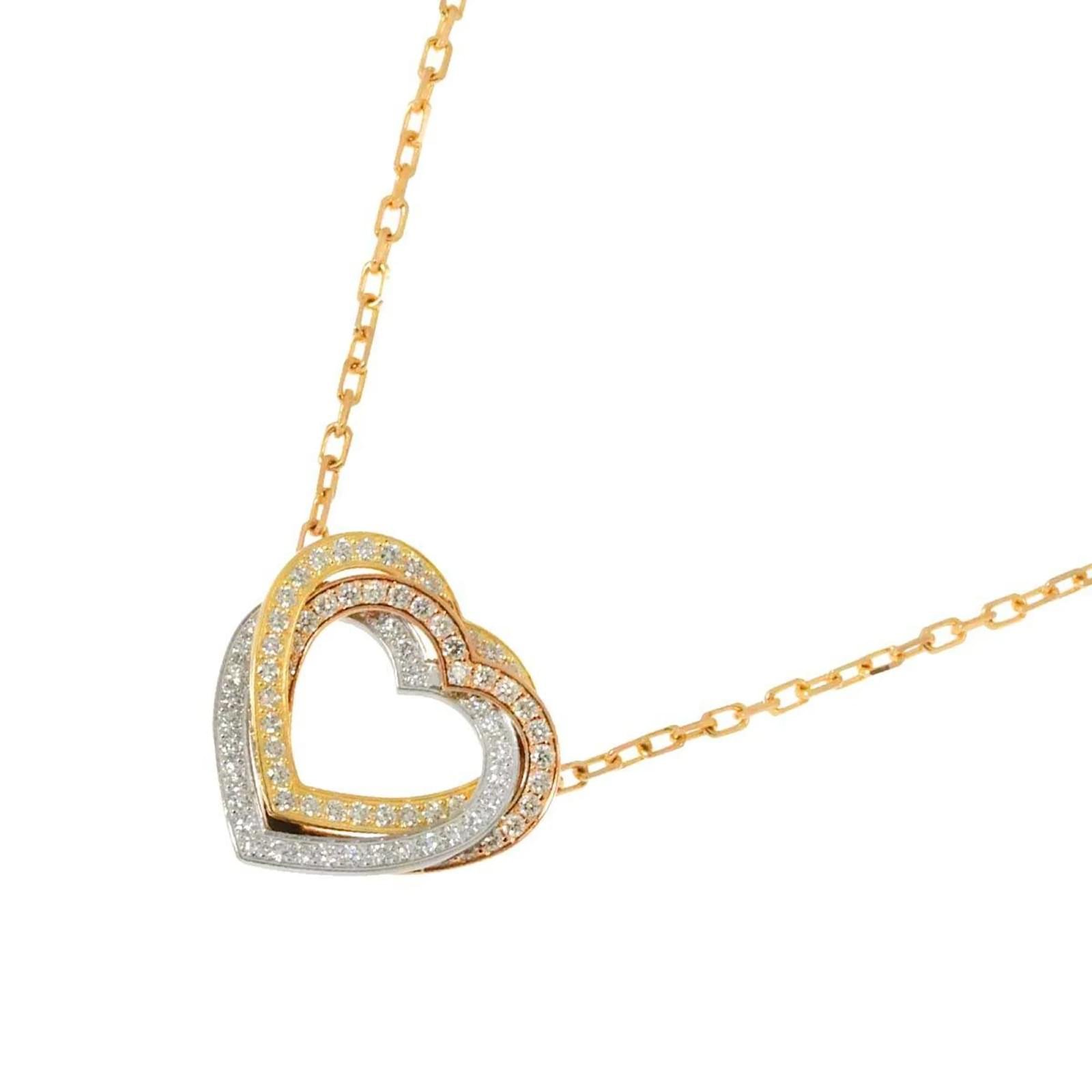 6aad1c099d82ab81ece3bb7f9d341293.jpeg Trinity Heart Diamond Necklace - Image 1