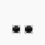 Petite Chatelaine® Stud Earrings Sterling Silver with Black Onyx and Diamonds