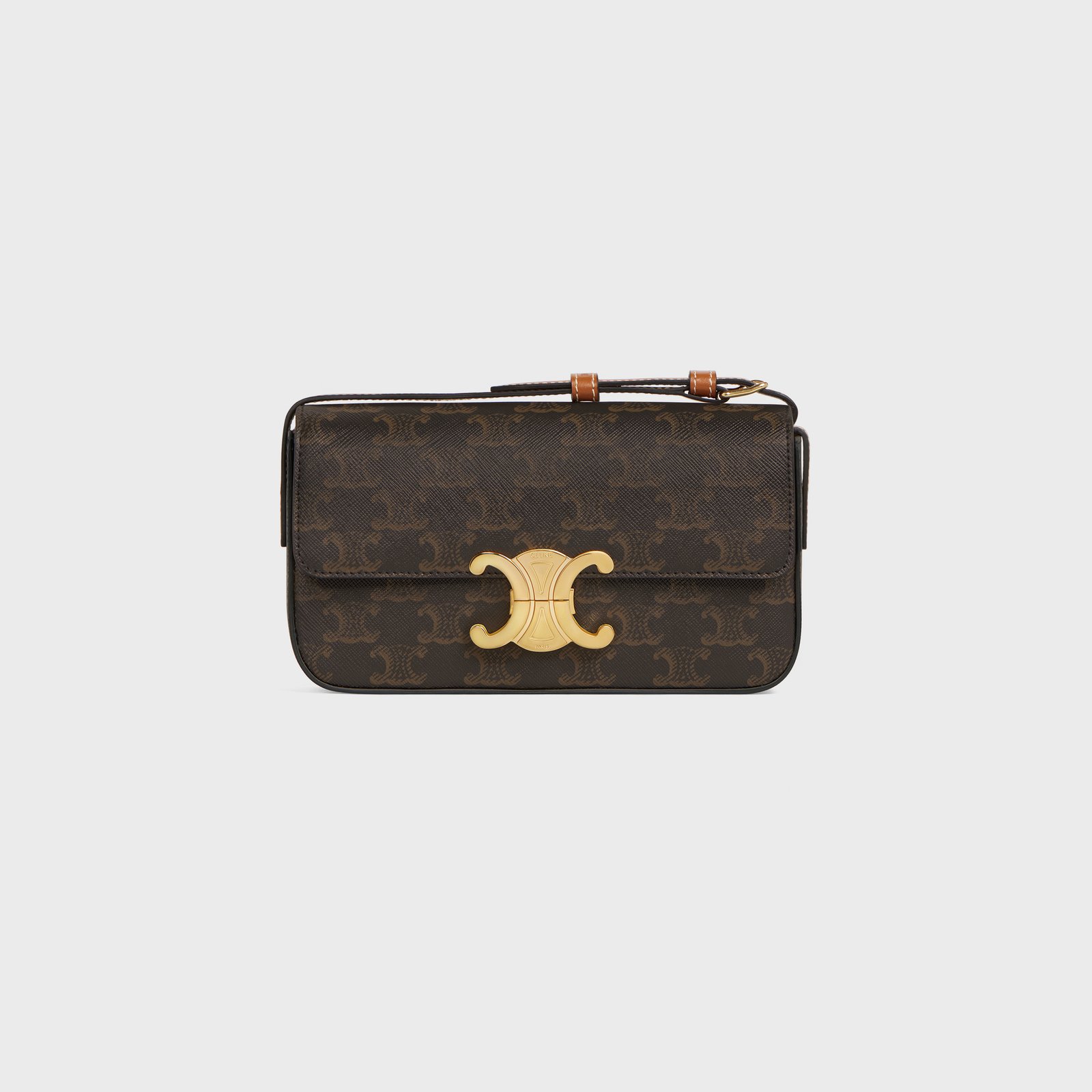 7071970ee9cf2cb019ef26e54f1ab2cb-1.jpeg SHOULDER BAG CLAUDE in Triomphe canvas and calfskin - Image 1