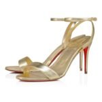 Loubigirl 85 mm Strappy Sandals Leather Platine