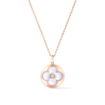 Color Blossom XL Medallion Pink Gold, White Mother-Of-Pearl and Diamond