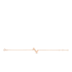 Volt Upside Down Bracelet, Pink Gold
