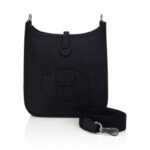 Mini Evelyne TPM Bag Black Clemence Leather with Palladium Hardware