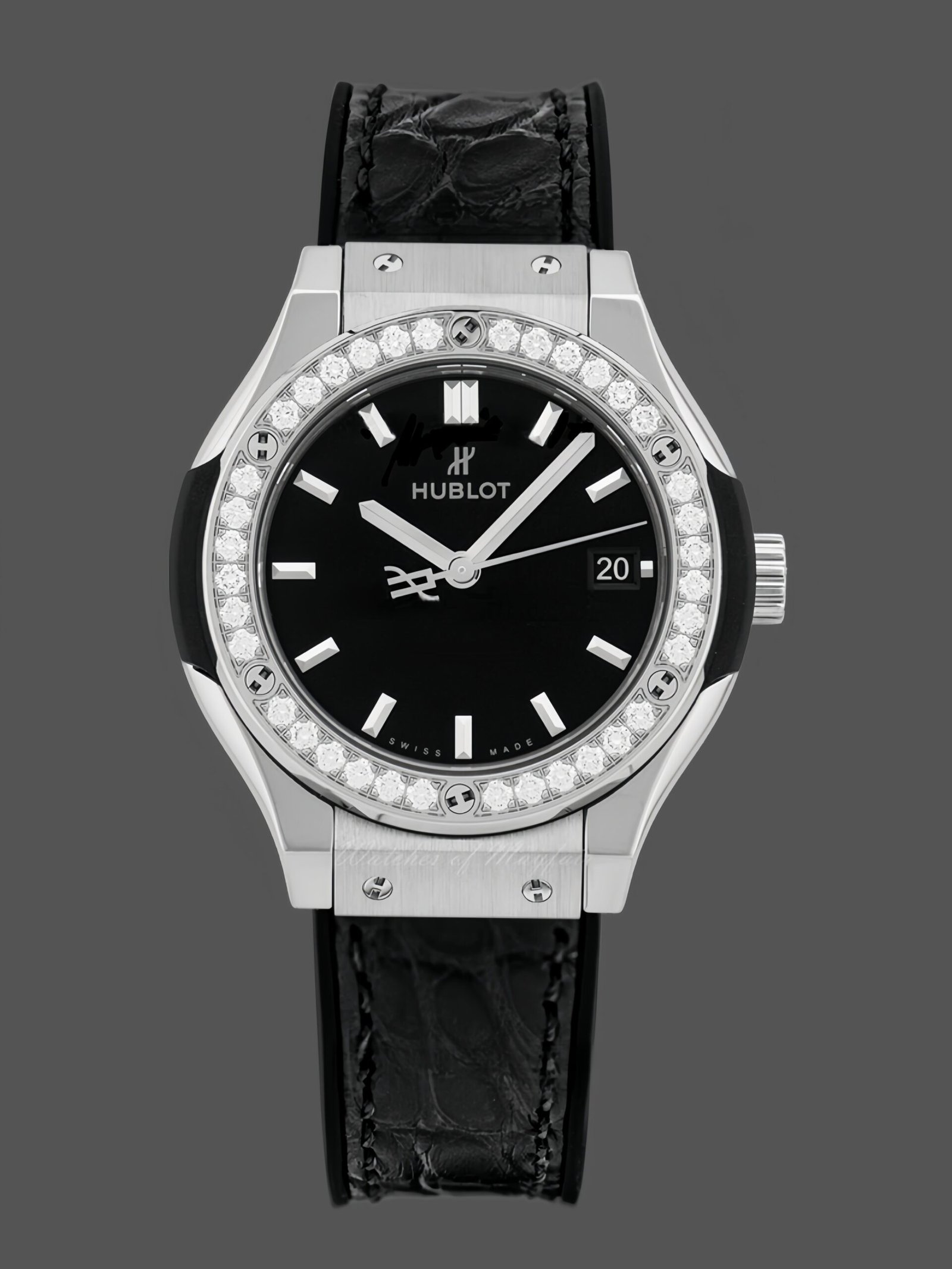 81cee613d6a61859aadc8d892e9c1719a29b0baae26e08aaa222853dc239aa72.jpg Hublot Classic Fusion 581.NX.1171.LR.1104 33mm Lady Watch - Image 1