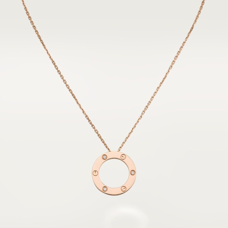 8346948a2ade8a5a669caa1f93ebe86a.jpg LOVE NECKLACE, 3 DIAMONDS - Image 1