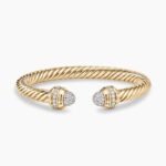 Classic Cablespira® Bracelet 18K Yellow Gold with Diamonds, 7mm