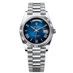 Rolex Day-Date “President” 40mm Platinum Blue Roman Ombre Dial – 228236