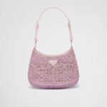 Cleo satin bag with crystals