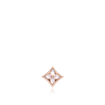 Color Blossom Star Ear Stud, Pink Gold And White Mother-Of-Pearl - Per Unit