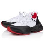 Trailnrun Running Sneakers Suede, Calf Leather and Fabric Black White Men