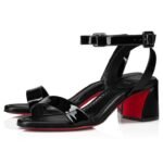 Miss Sabina 55 mm Strappy Sandals Patent Leather Black