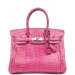 Hermès Birkin 30 Fuschia Shiny Niloticus Crocodile Palladium Hardware