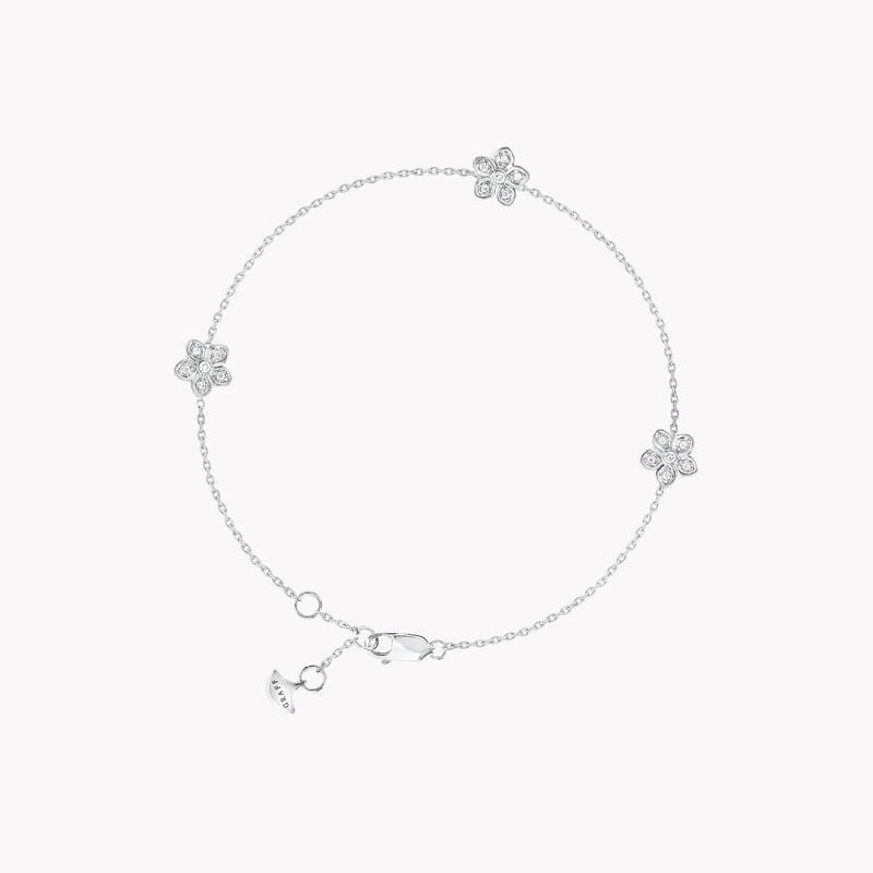 RGB586-RGB586-Hero-1.jpg Wild Flower Petite Pavé Diamond Bracelet - Image 1