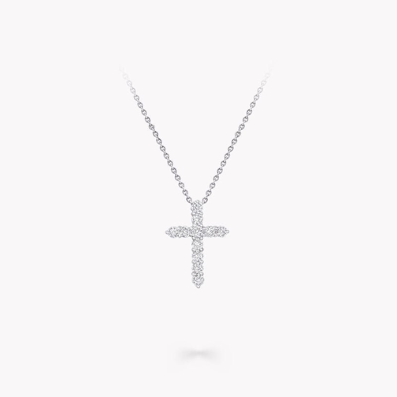 RGP007-Hero.jpg Round Diamond Cross Small Pendant - Image 1