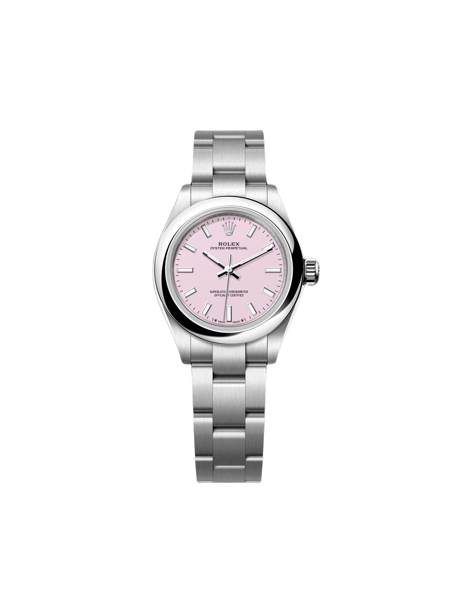 a04fb5d4131ba4eecd8007b77fb33a8609b2cb2c76389d32335ea3353b115217.png Rolex Oyster Perpetual 31mm 276200-0009 Pink Dial Oyster Stainless Steel Bracelet - Image 1