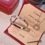 LOVE BRACELET,DIAMOND-PAVED + LOVE NECKLACE, DIAMOND-PAVED