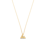 Volt One Small Pendant, Yellow Gold And Diamond