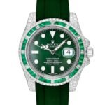 Rolex Submariner 116610 Green Dial Rubber strap 40mm Mens Watch