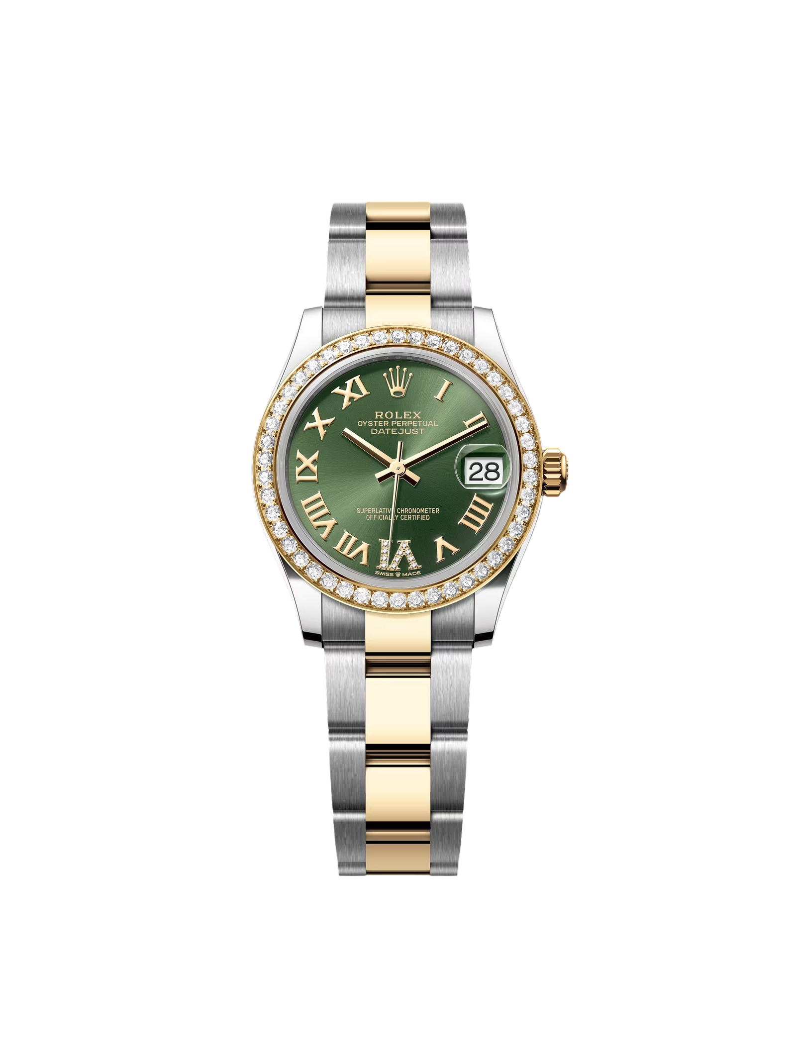 ab6c8f85668d3f14a3a2c94cfd935c3c2b76bdb9fcbba85abca03f94ae58d5c7.png Rolex Datejust m278383RBR-0015/0016 31mm Olive Green Dial Oyster Bracelet - Image 1