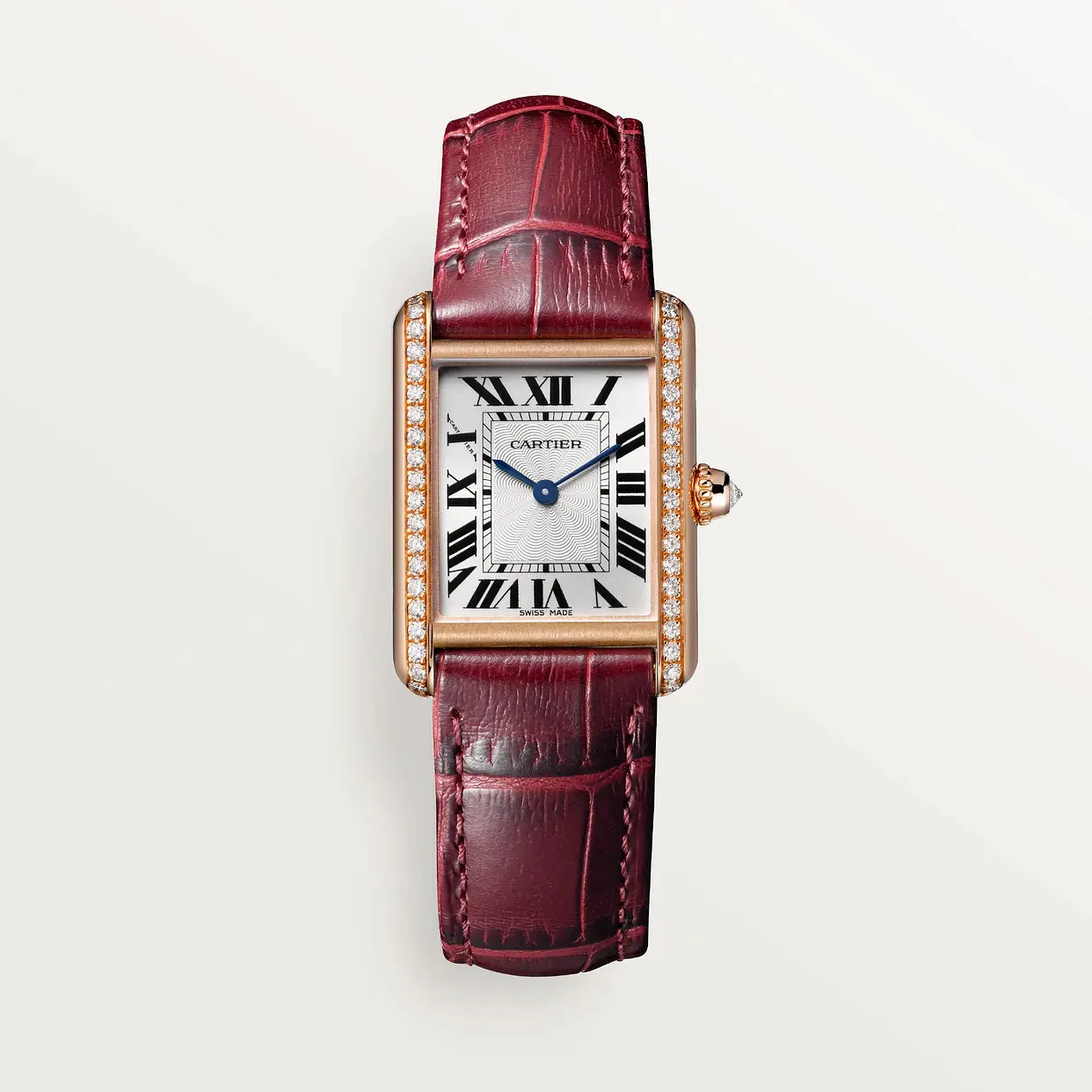 b1eda49b60df8c7f7a351e9b84b68afab3a74135d8c49f4ef6b4200e2c397f9c.webp Tank Louis Cartier Watch Small Model Diamond Red WJTA0037 - Image 1