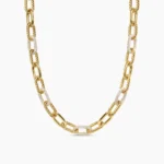 DY Madison® Chain Necklace 18K Yellow Gold with Diamonds, 11mm