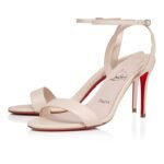 Loubigirl 85 mm Strappy Sandals Nappa Leather Leche
