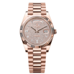 Rolex Day-Date “President” 40mm Everose Gold Diamond Pave Dial – 228235