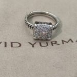 Chatelaine® Ring Sterling Silver with Pavé Diamonds, 11mm