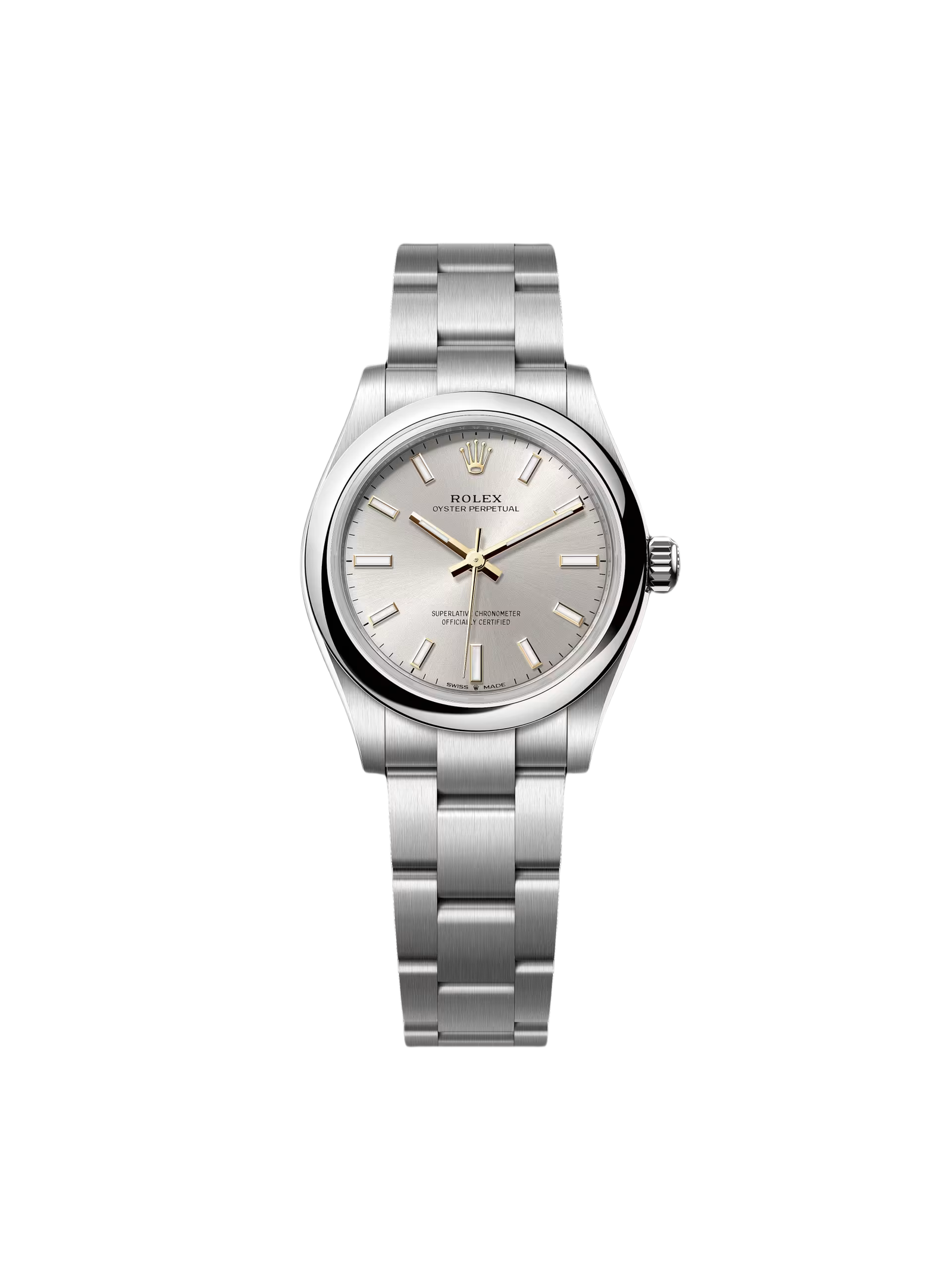 c119353e4fdbaac9fcd99b75a12a52c659572f8edc23c7b4dfe6b32eb245d761.png Rolex Oyster Perpetual 31mm 277200-0001 Silver Dial Oyster Bracelet Watch - Image 1