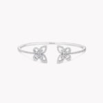 Double Butterfly Silhouette Diamond Bangle