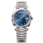 Rolex Day-Date “President” 40mm White Gold Blue Roman Dial – 228239