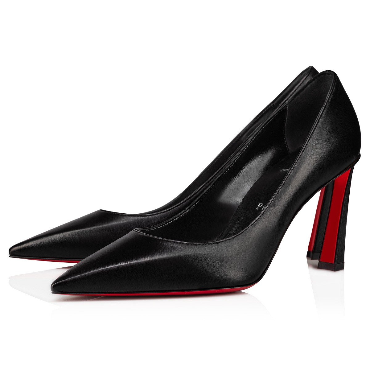 c810c19e9a4f4d16915a35f4c321ca59.jpg Condora 100 mm Black Leather Pumps - Image 1