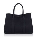 Garden Party 30 Bag Black Vache Country Leather with Palladium Hardware