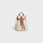 MINI BACKPACK FOLCO in Triomphe Canvas and calfskin