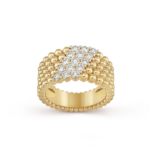 Perlée diamonds ring, 5 rows