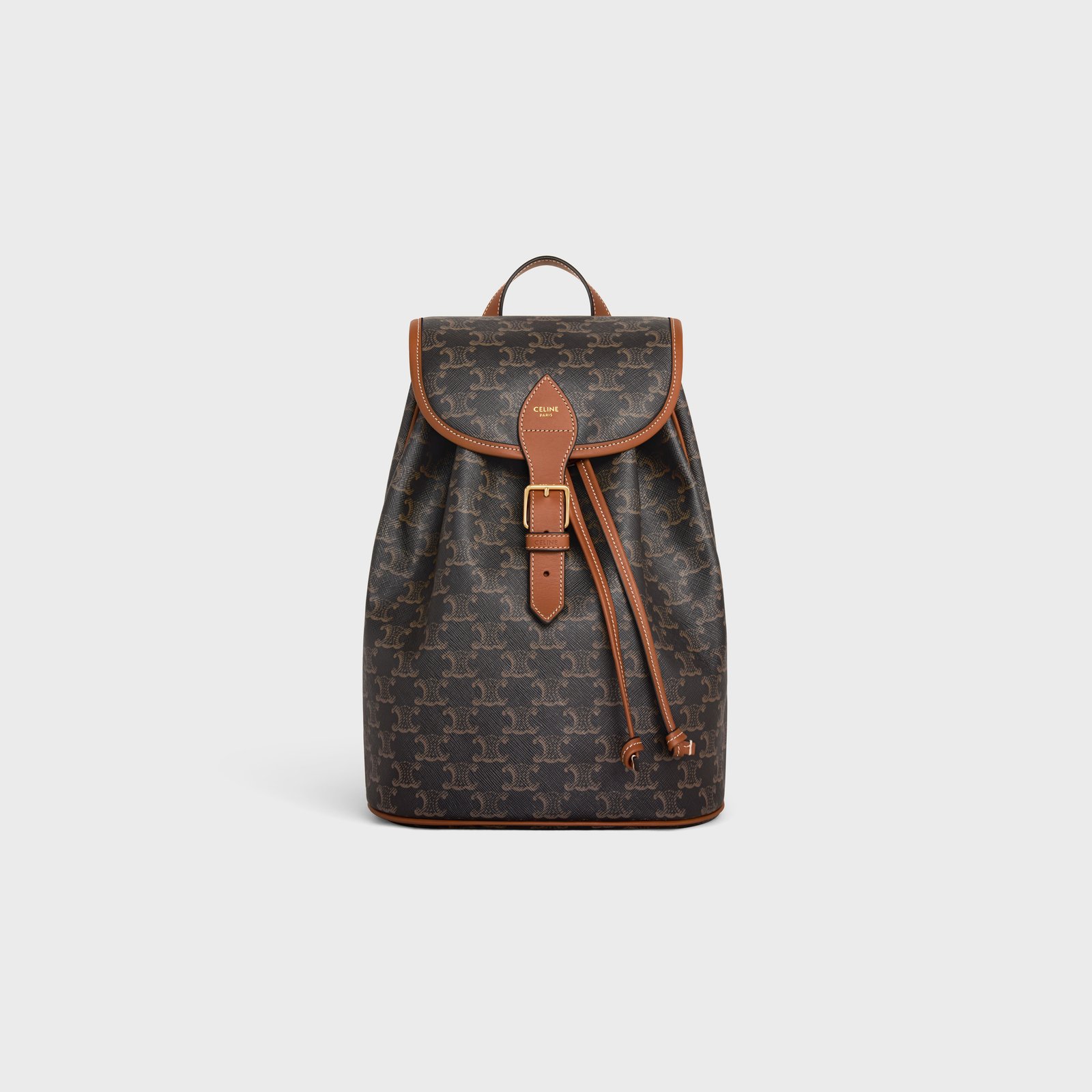 cf78934285bdbd11e050282ba9afdcfd-1.jpeg MEDIUM BACKPACK FOLCO in Triomphe Canvas and calfskin - Image 1