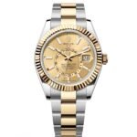 Rolex Sky-Dweller 42mm 336933-0001/0002 Two-Tone Yellow Gold Champagne Dial Oyster