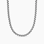 Box Chain Necklace Sterling Silver, 5mm