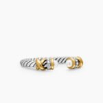 Petite Helena Ring Sterling Silver with 18K Yellow Gold, Pearls and Diamonds, 2.5mm