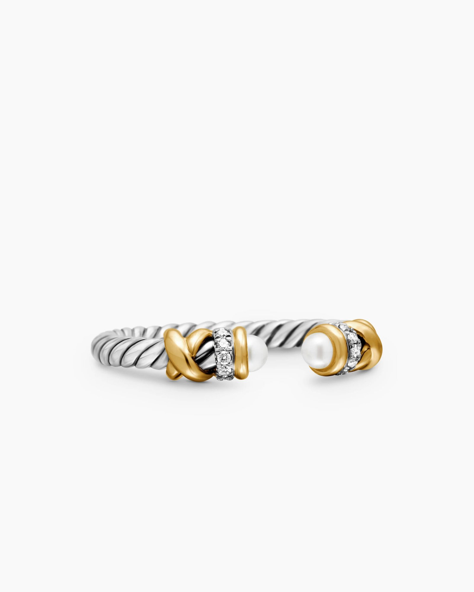 d1260ae3e18fc78a98885a2280db65bf-1.jpeg Petite Helena Ring Sterling Silver with 18K Yellow Gold, Pearls and Diamonds, 2.5mm - Image 1