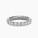 DY Eden Eternity Band Ring Platinum with Diamonds, 3.2mm